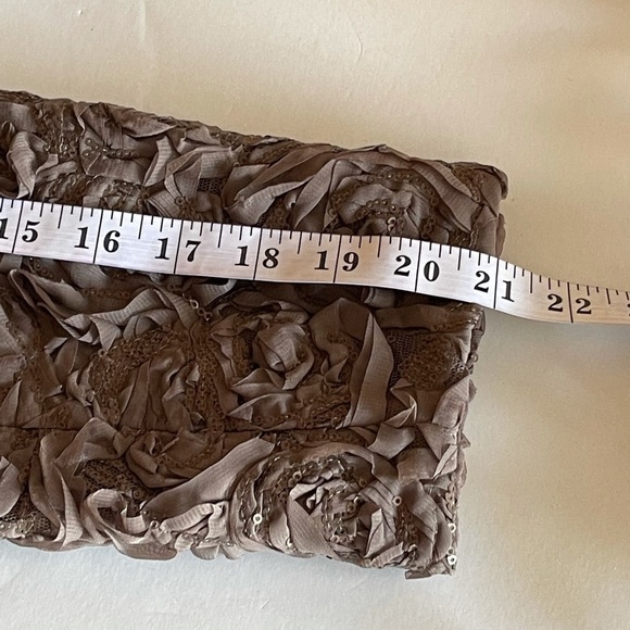 NWT ($159) Chico's Blazer Jacket Coat Taupe Rose Sequin, Sz 1 (M/8) - Picture 13 of 14